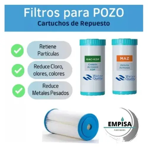 Miniatura: Filtro De Agua Para Pozo, Fierro, Metales Pesados Y Turbidez Azul