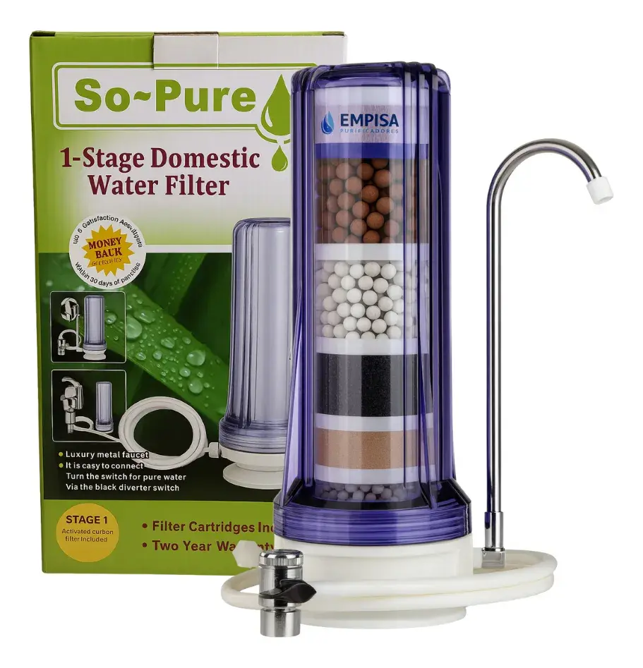 Filtro Purificador De Agua 5 Etapas Alcalino Nt1 So Pure - Blanco