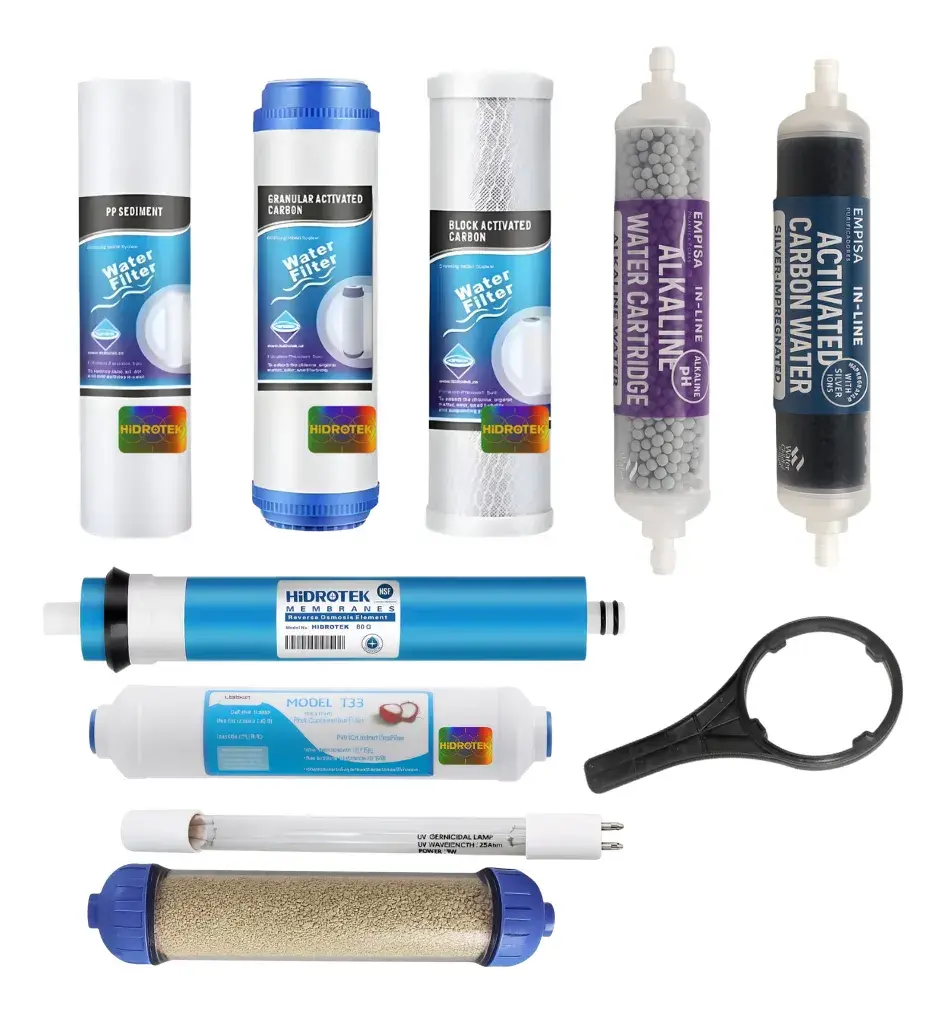 Filtros De Repuesto Para Ósmosis Inversa Hidrotek 9 Etapas Blanco
