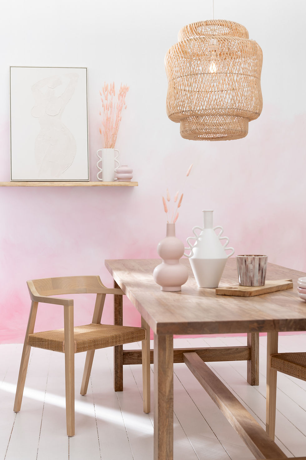 Miniature : Suspension en rotin