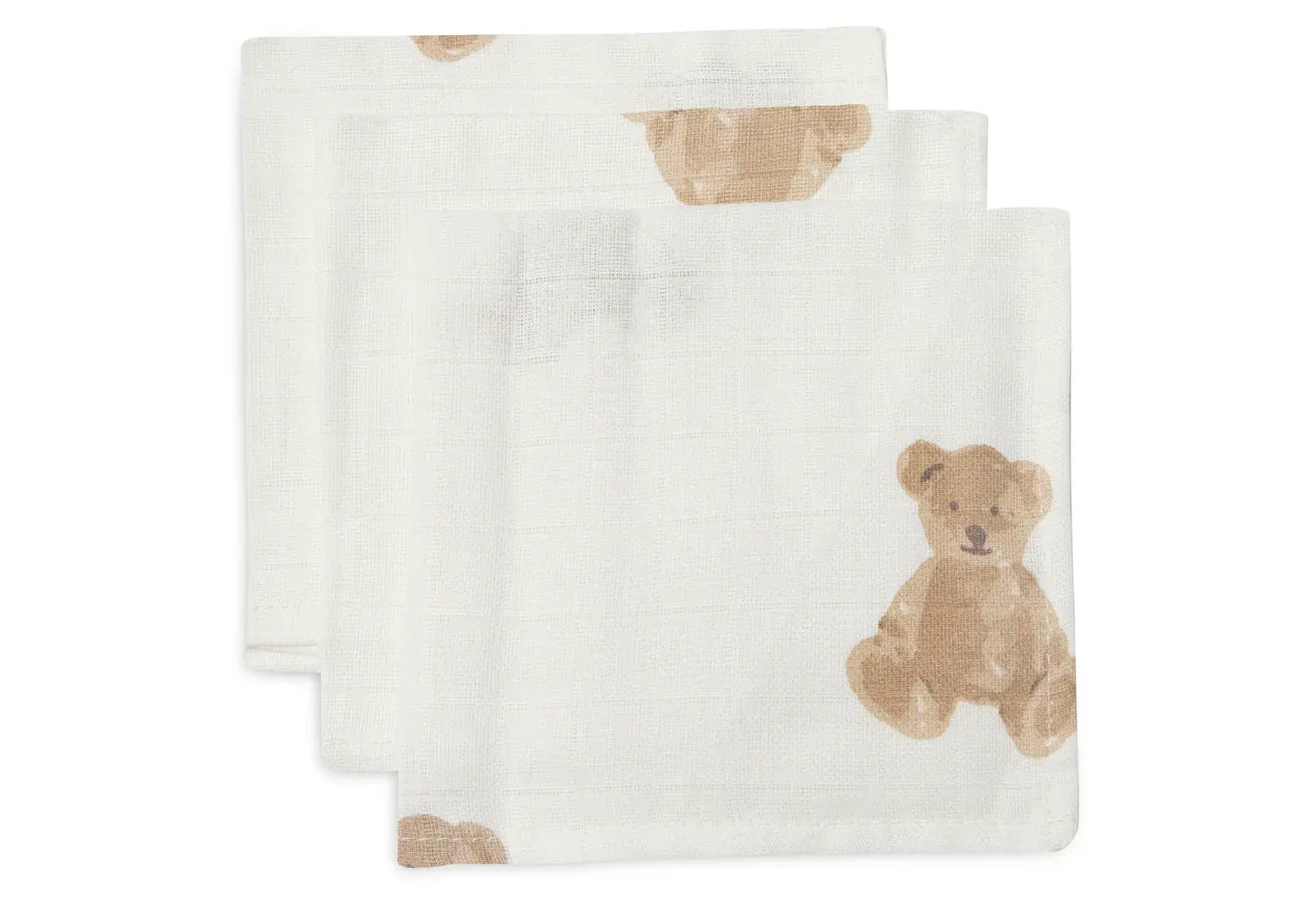 Serviette gaze de coton x3 Teddy Bear
