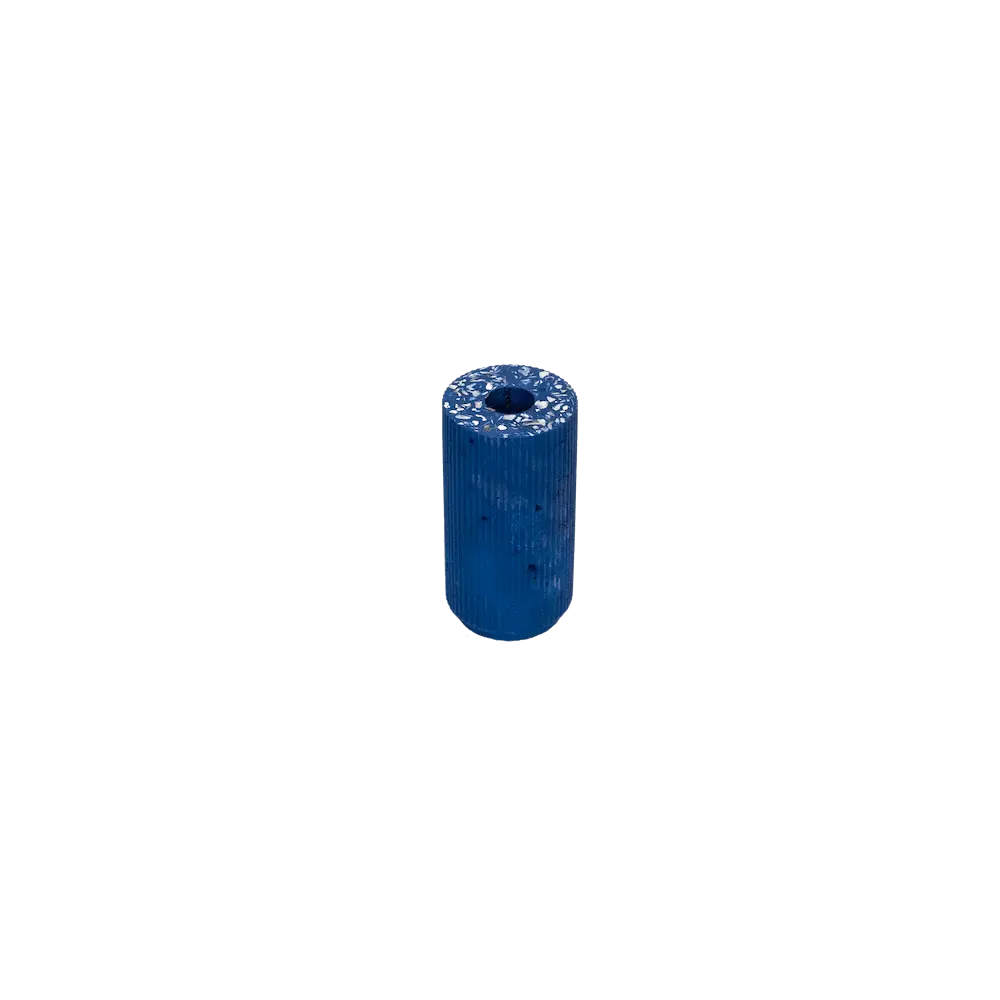 Bougeoir colosse bleu