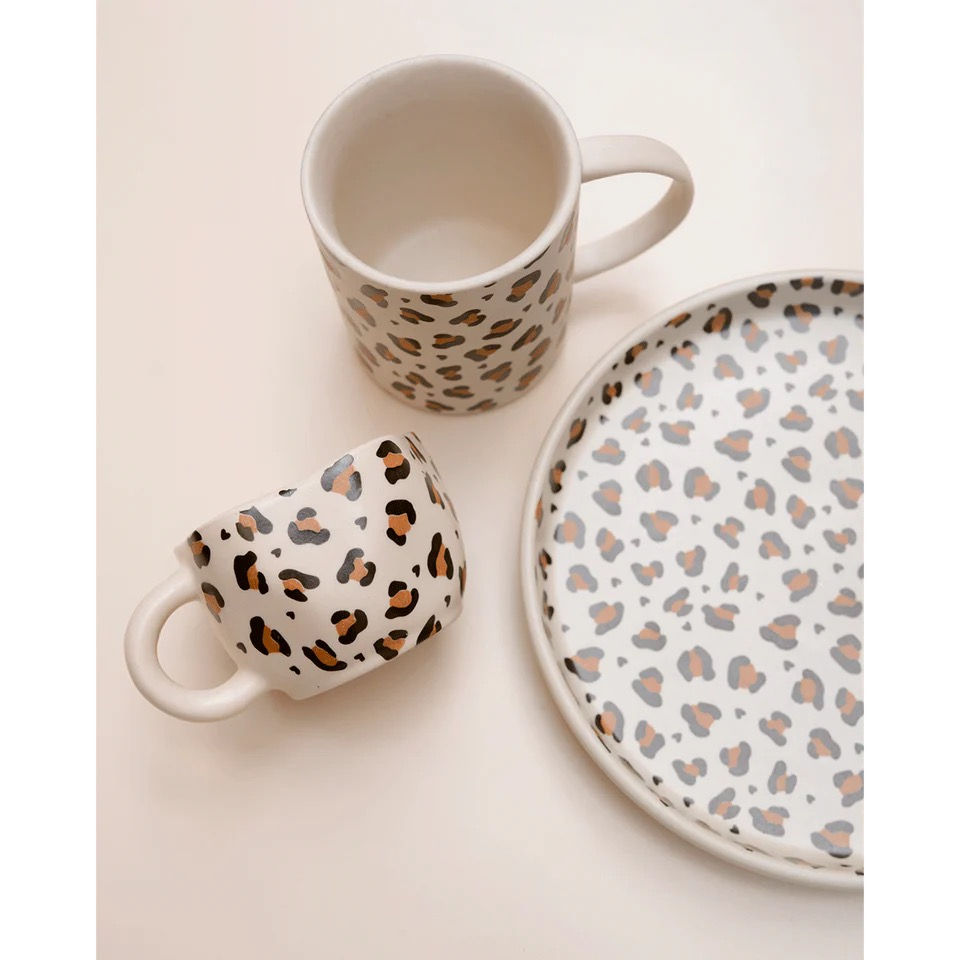 Miniature : Tasse à café céramique léopard coeur