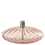 Miniature : Lampe à huile côtelée en verre rose