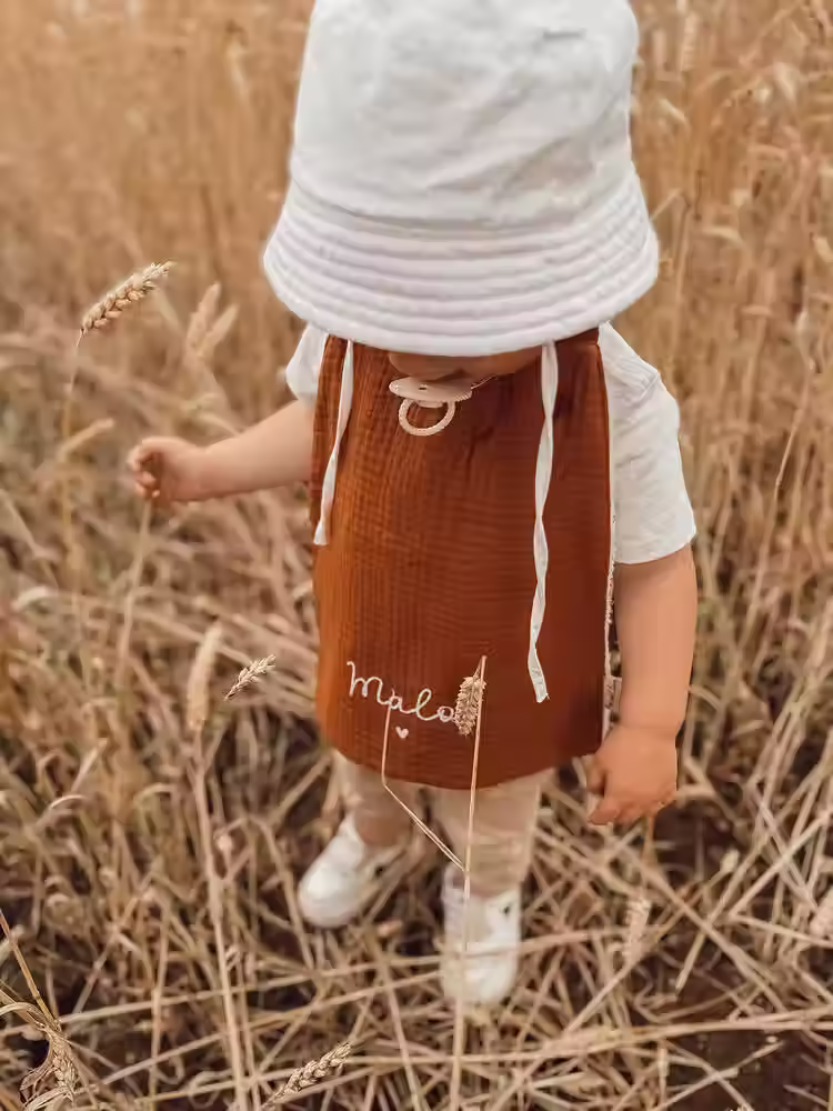 Miniature : Bavoir cognac