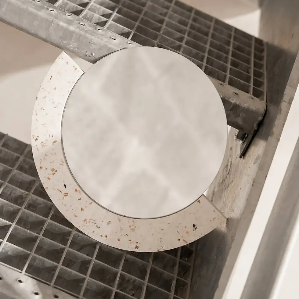 Miniature : Miroir loar demi-lune blanc