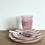 Miniature : Assiette dessert rayures rose