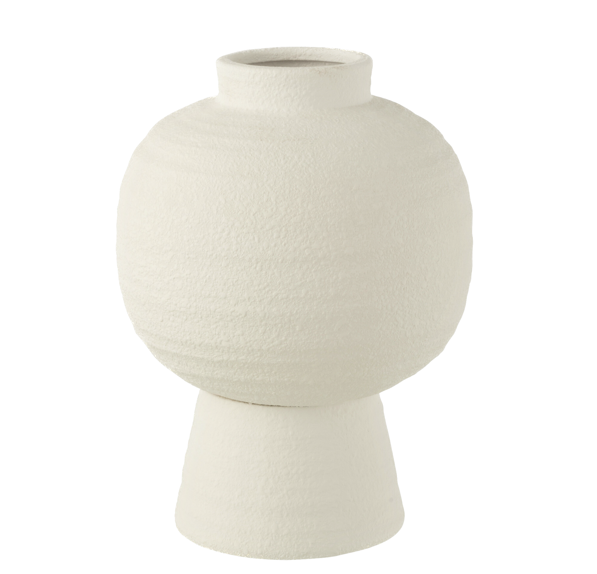Vase lanterne argile blanc