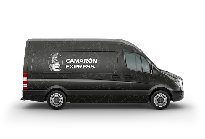 Camioneta entregas Camarón Express
