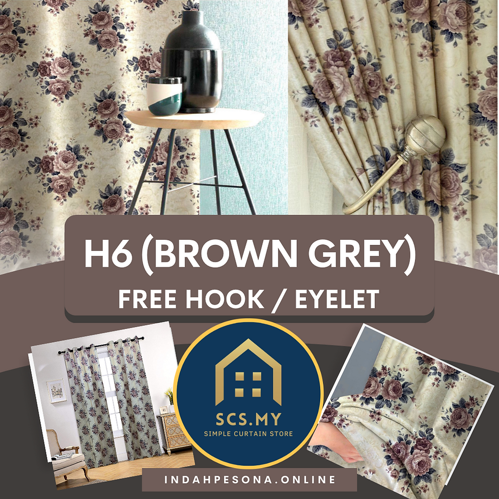 Imej kecil: Hebe Curtain (H6 Brown Grey)