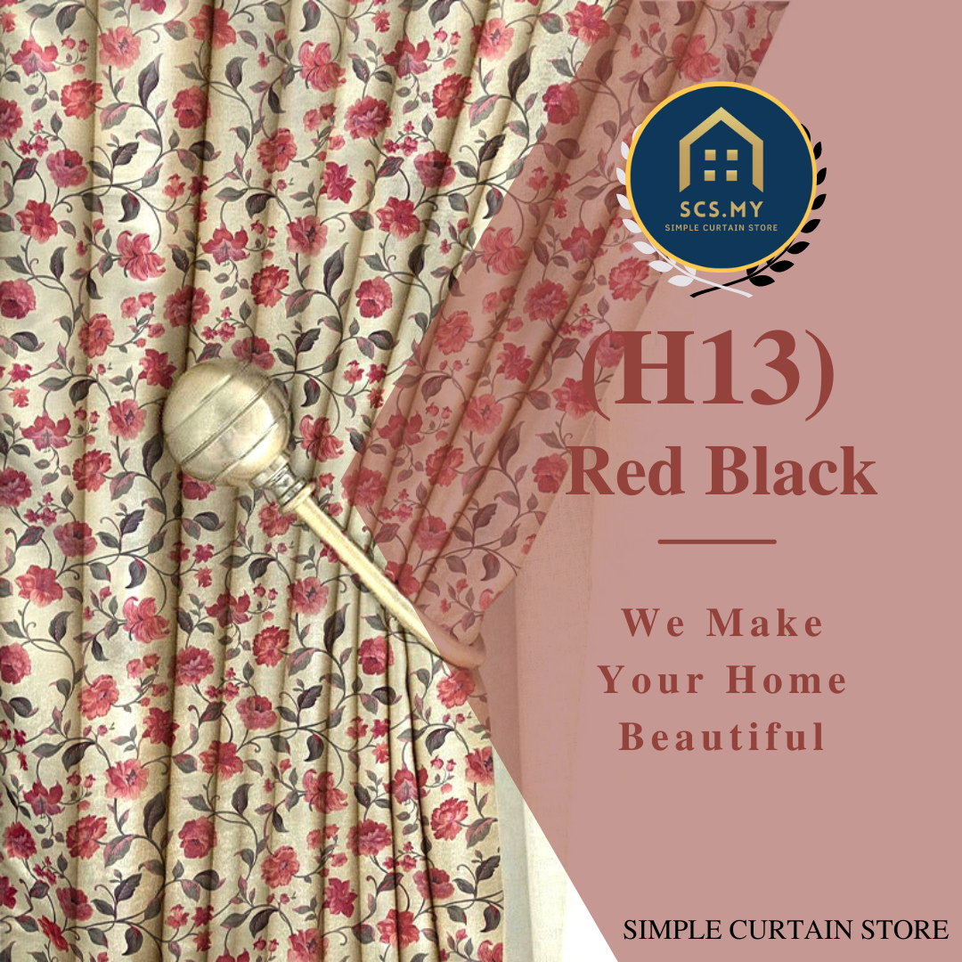 Hebe Curtain (H13 Red Black)
