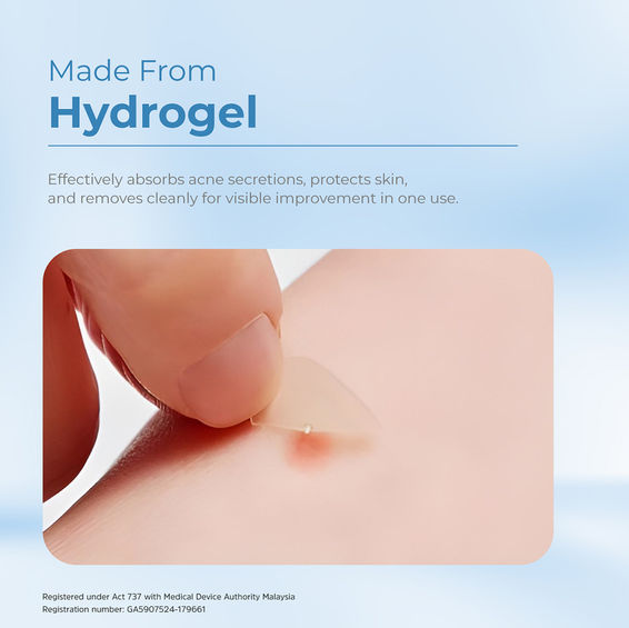 Yugen Hydrocolloid Acne Patch Malaysia – perfectly hidden, invisible protection for pimples with powerful effectiveness.
