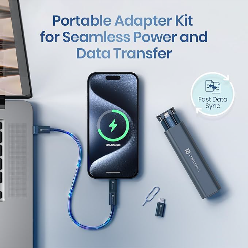 Thumbnail: Portronics Snapcase 3 60W Multifunctional Fast Charging Data Cable Kit