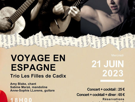 Concert de musique espagnole donné par le trio Les Filles de Cadix