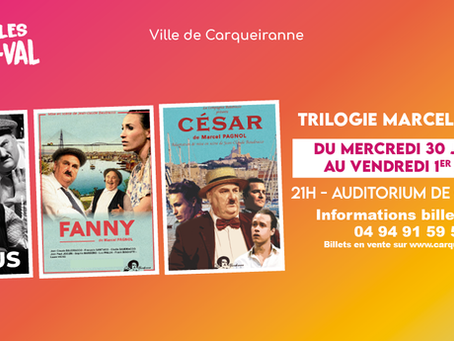 La trilogie de Marcel Pagnol proposée dans le cadre des spectacles de Clair-Val au sein de l’Auditorium de Clair-Val.