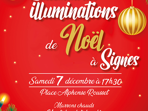 Signes : Inauguration des illuminations de Noël