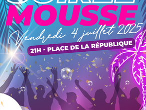 "Soirée mousse" qui aura lieu sur la place de la République à Carqueiranne.
