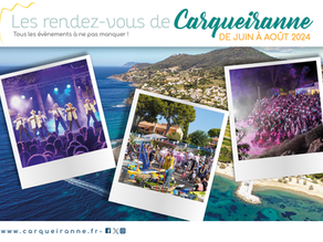 La brochure des évènements de Carqueiranne pour la saison estivale.