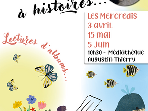 Les prochains ateliers « corbeille à histoires » organisés par la Médiathèque Municipale.