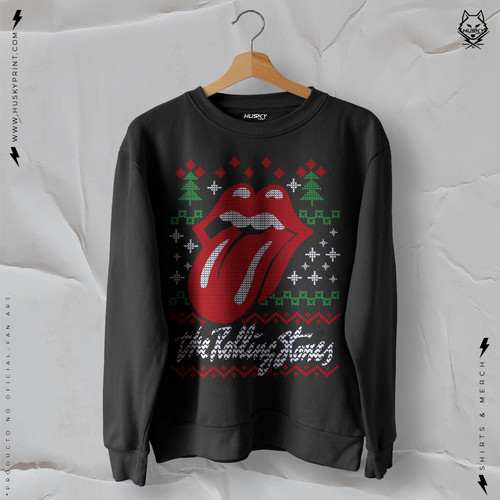 The Rolling Stones Ugly Sweater Husky Print