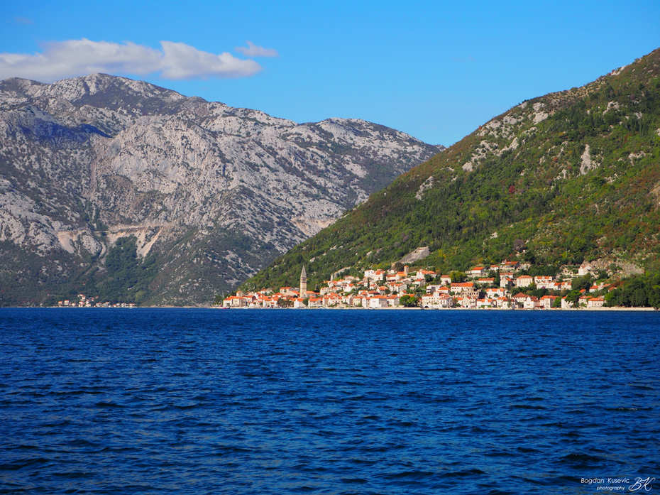 Sight towards Perast, Montenegro