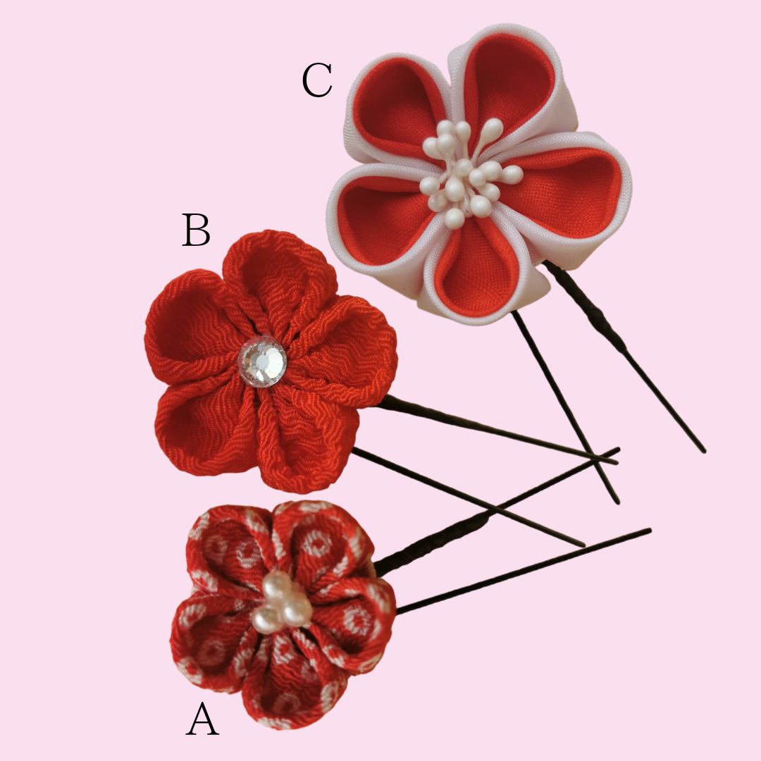 丸つまみのヘア アクセサリー (Uピン) / Round Hair Accessory (U pin)