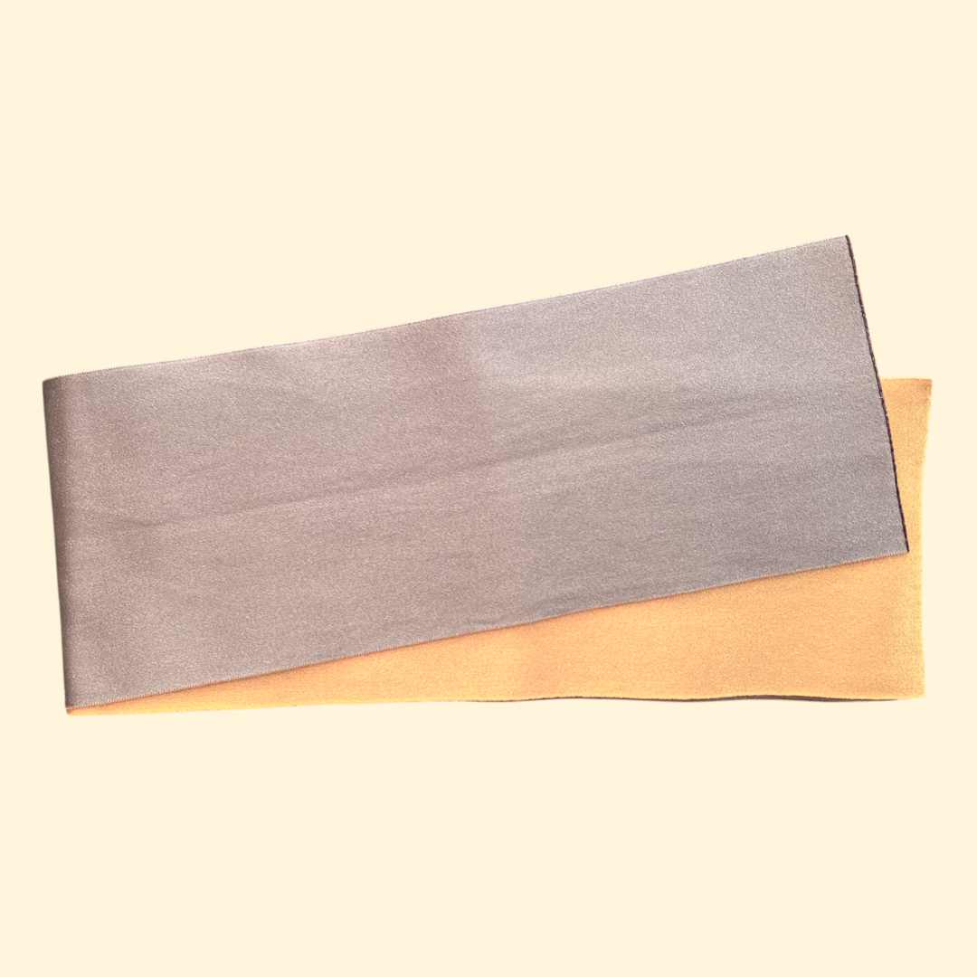 リバーシブル浴衣帯 茶色＋黄色 / Reversible Yukata Obi Brown-Yellow