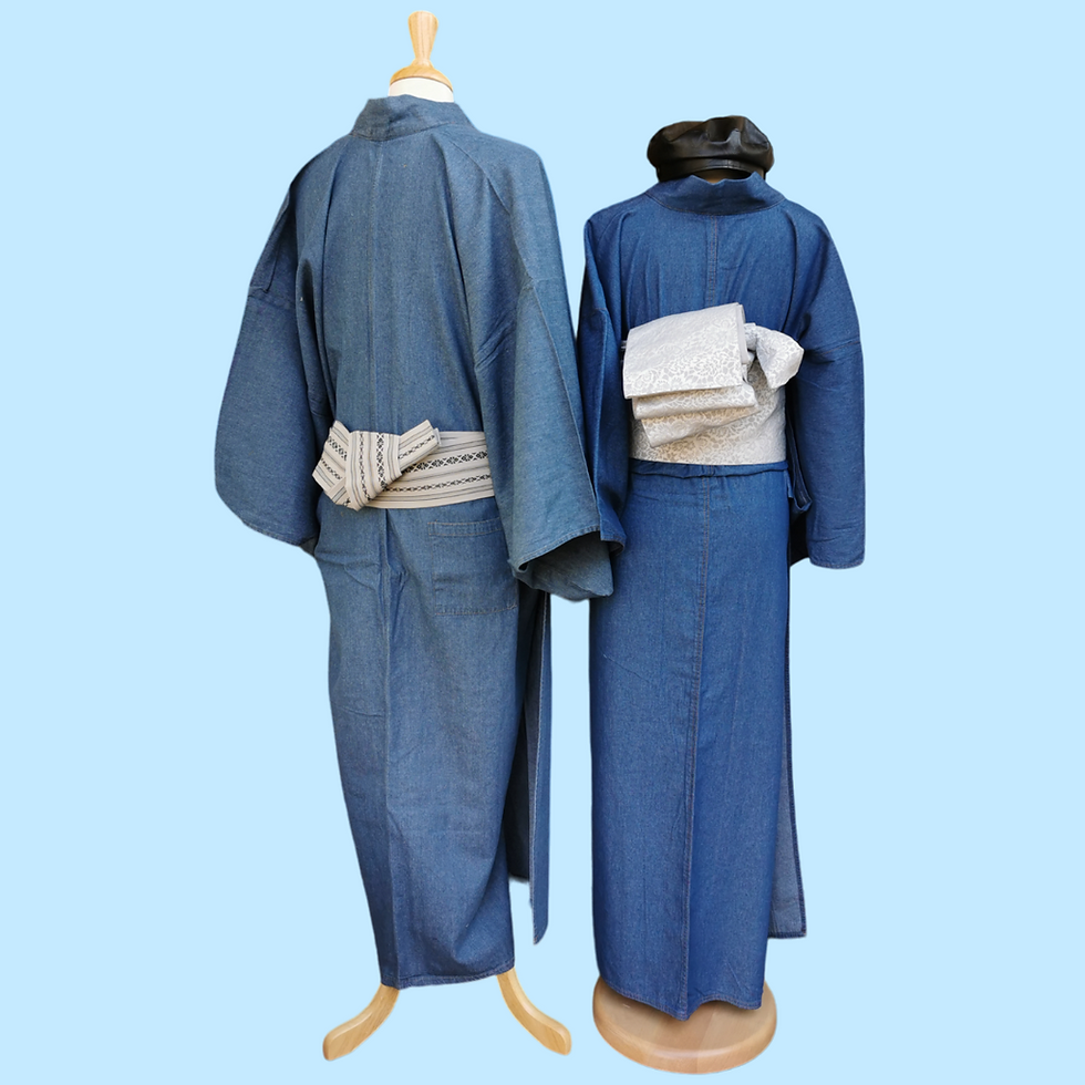 Thumbnail: メンズ浴衣 ダークデニム / Men’s Yukata Dark Denim