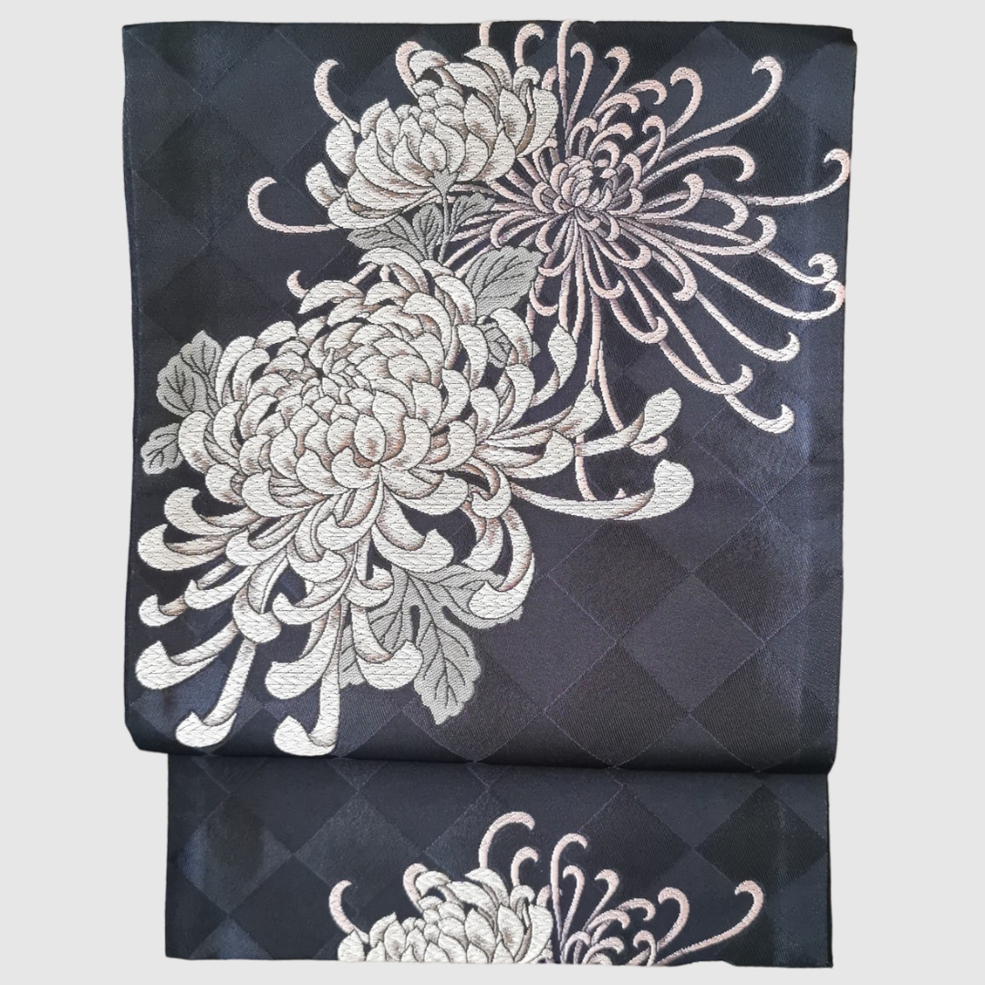 礼装 袋帯 乱菊黒 / Formal Fukuro Obi Wild Chrysanthemum Black
