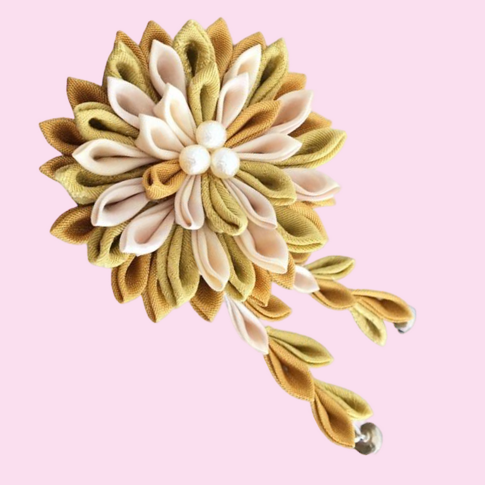 Thumbnail: 一輪菊の髪飾り (3色) / Single Chrysanthemum Hair Ornament (3 Colours)