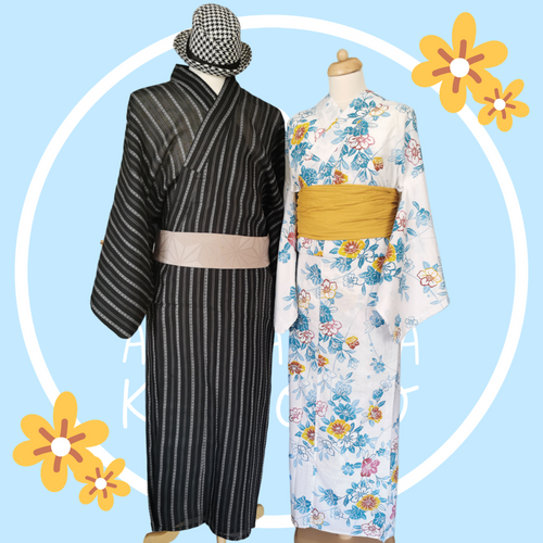浴衣　紅型風　グラデーション 浴衣レンタル | 【IKS COLLECTION】黄色×赤のグラデーション