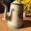 Miniature : Cafetiere rare vintage metal émaillée