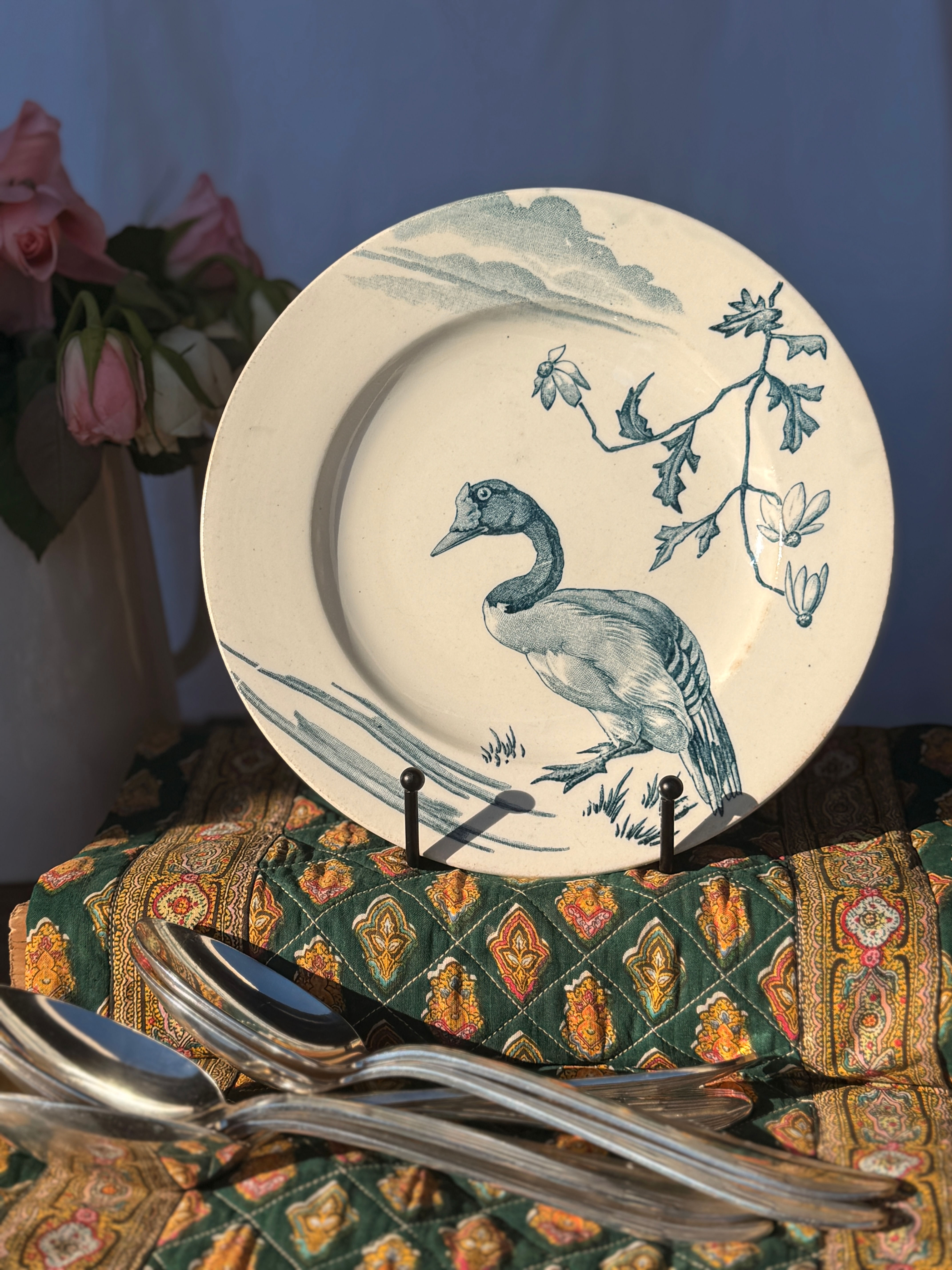 Assiette à dessert Oiseaux,Lunéville