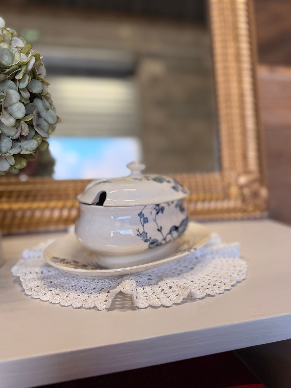 Miniature : Saucière ancienne Longwy