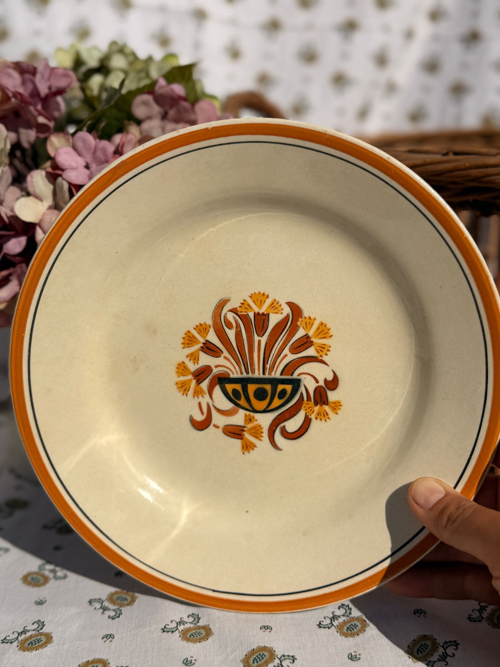 Miniature : Assiette modele Oeillet- Creil & Montereau