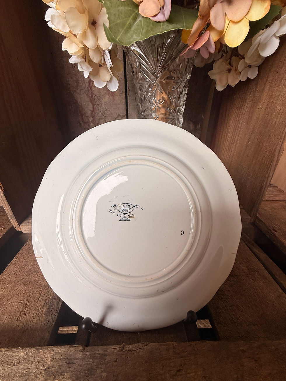 Miniature : Assiette parlante, Le Jardinier N9, Creil et Montereau