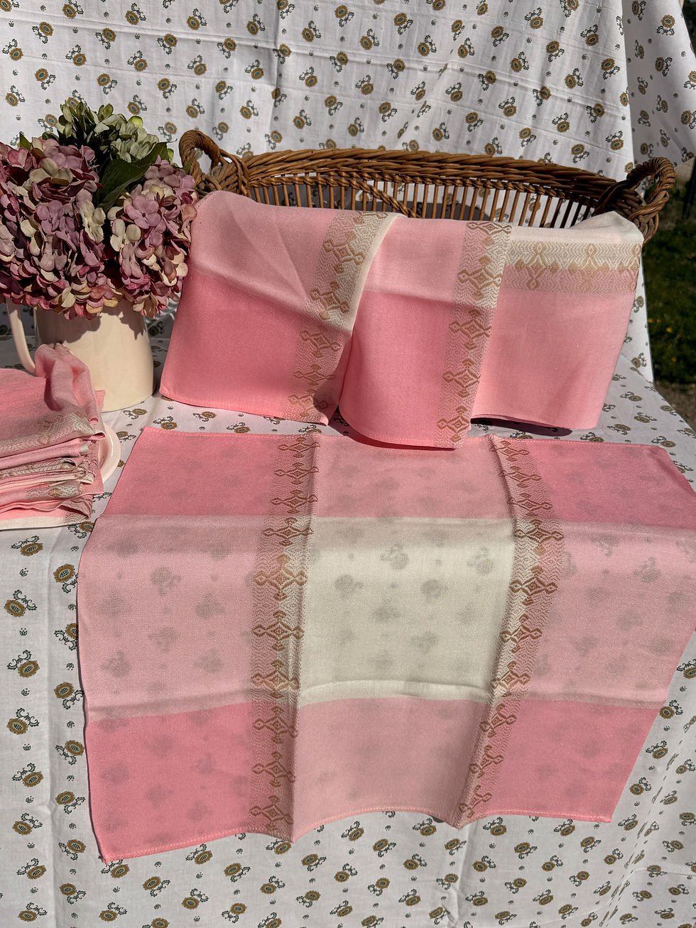 Miniature : Lot de 2 serviettes en coton damassé