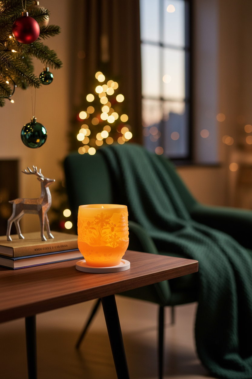 Dreamlight Kış Masalı Fener Mumu - Mum Oda Kokusu ve Gece Lambası​​​​​​​