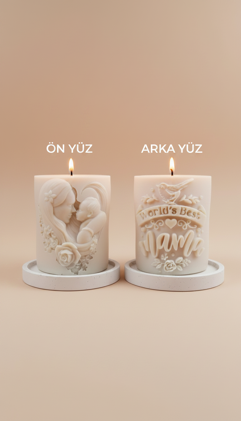 Küçük resim: Anne Sevgisi – Anlamlı Tasarım Mum