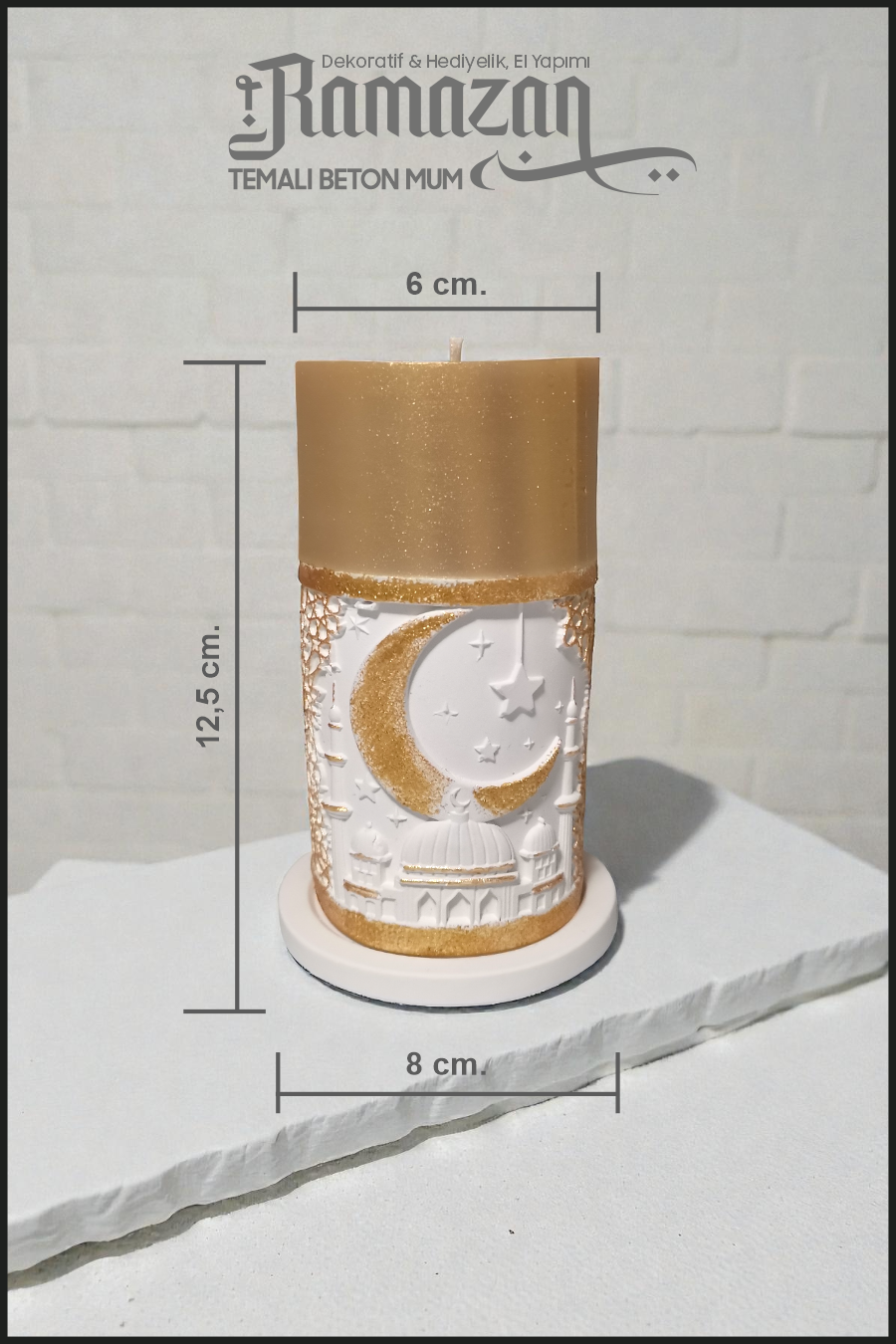 El yapımı dekoratif ramazan mumu