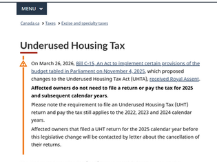 The Underused Housing Tax Is Ending in 2026: What You Need to Know