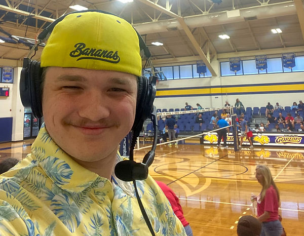 Kellen Furmaniak calling Women's Volleyball at Webster University.