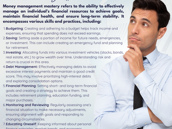 MONEY MASTERY SKILLS
