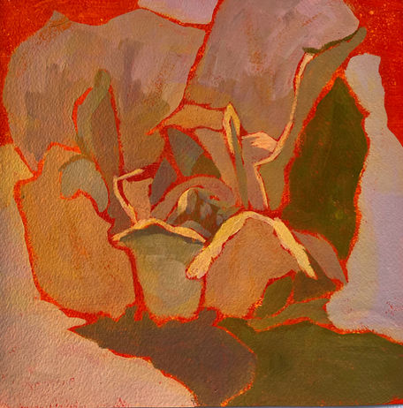 Fauna Blossom Close-up on Red