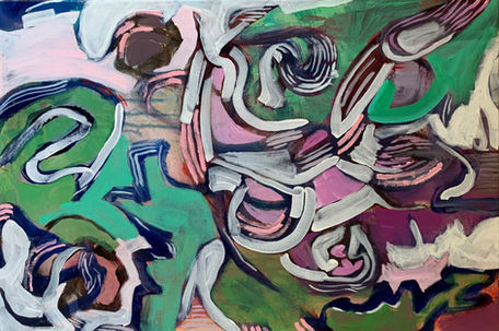 Abstract Music, curving lines and colors
