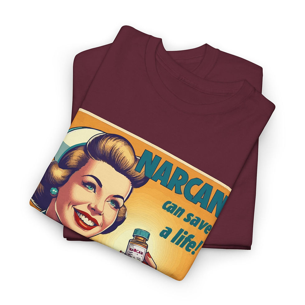 Thumbnail: Carry Narcan Save A Life!  retro nurse cotton t-shirt