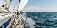 Sail boat on ocean