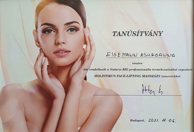 Holisztikus Face-lifting masszázs tanúsítvány