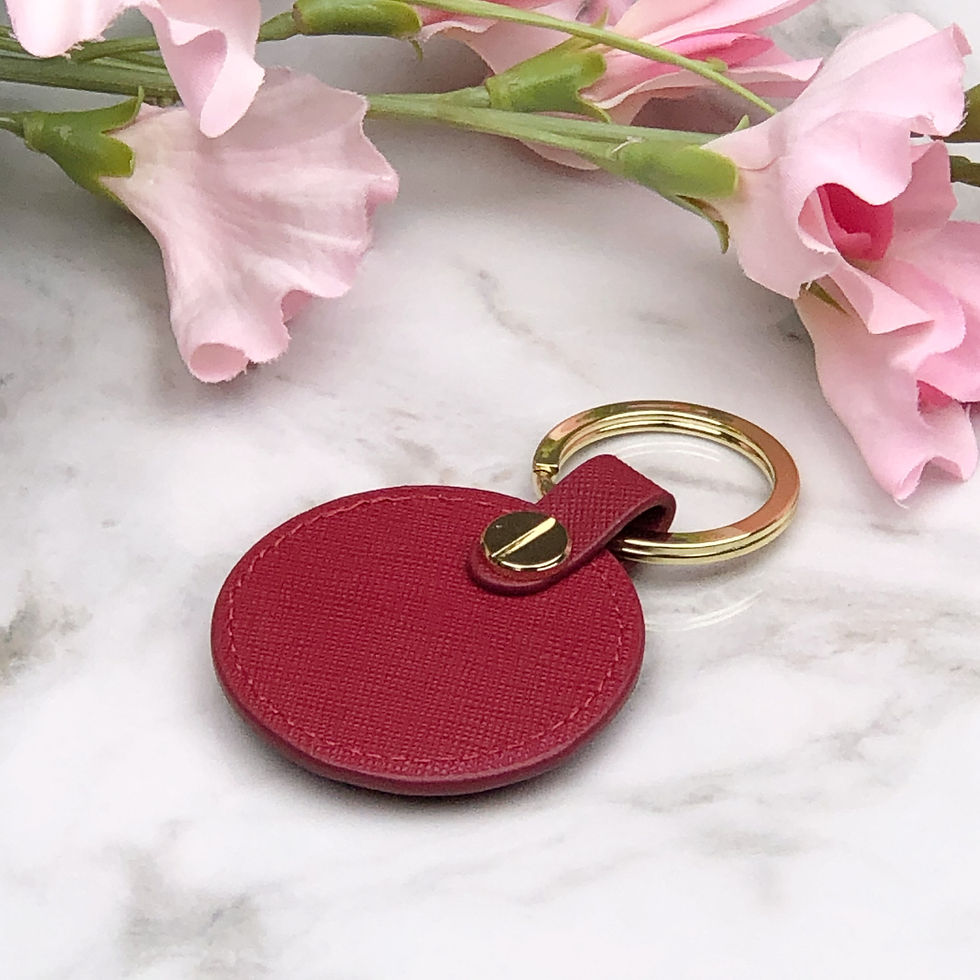 थंबनेल: Round Leather Key Fob