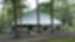 A view of the tabernacle from the outside looking at the back.